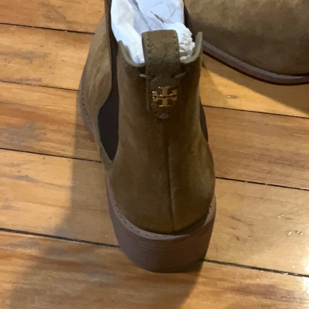 Tory Burch Alce Tan suede 45 mm boot in size 10 - Picture 5 of 8